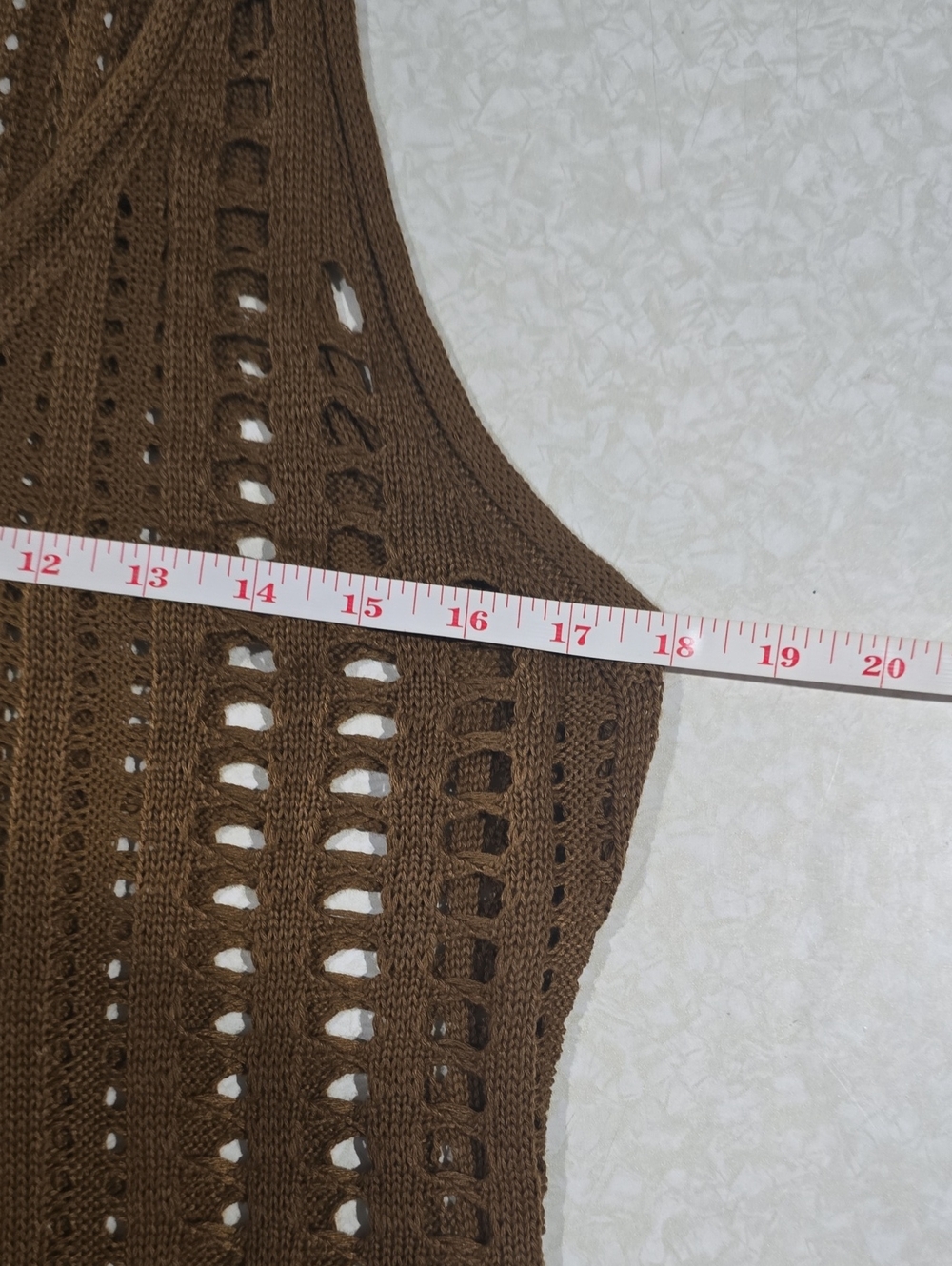 Sleeveless Brown Crochet Swim Cover-Up Tank Size Small NWT - Picture 12 of 14